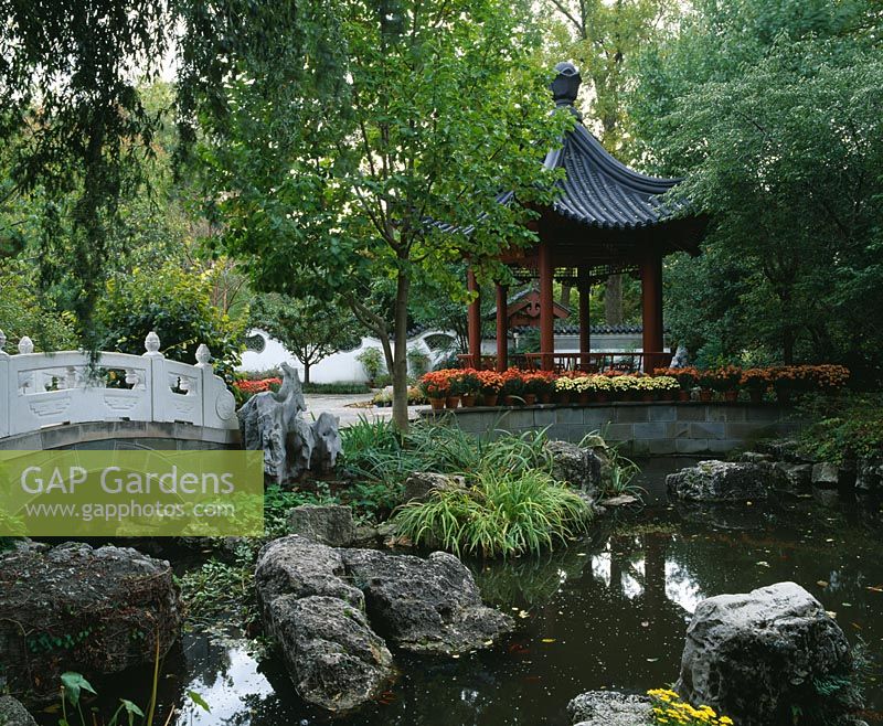 Le Grigg Nanjing Friendship Garden, un authentique jardin chinois avec pavillon - Missouri Botanical Garden, USA