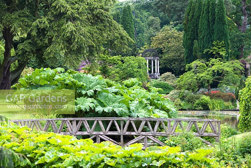 Le jardin du Temple au château de Cholmondeley, Cheshire