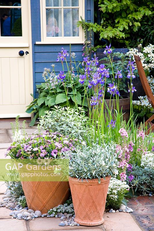 Groupe de pots - Jardin - Real Life by Brett, Design - Geoffrey Whiten, Sponsor - Brett Landscaping and Building Products - RHS Chelsea Flower Show 200