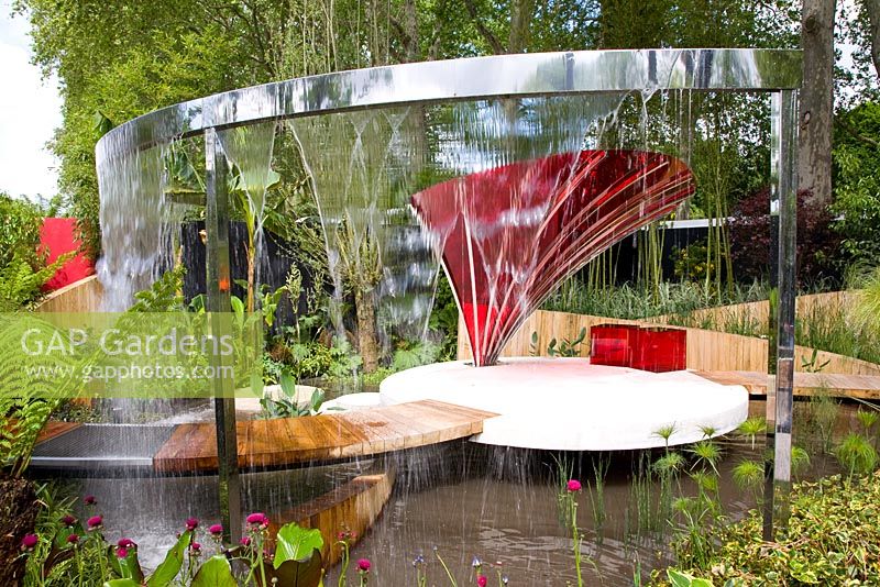 Jardin d'eau moderne - Jardin - Le Lloyd's TSB Garden, Design - Trevor Tooth, Sponsor - Lloyds TSB - RHS Chelsea Flower Show 2008