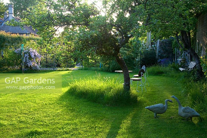 Le soleil du soir tombe sur le jardin - The Old Malthouse