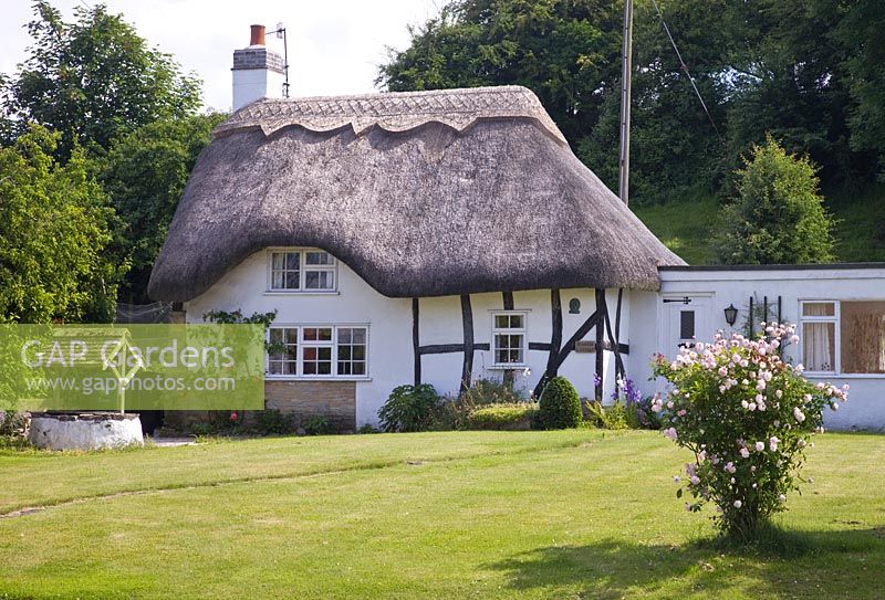 Chaumière, souhaitant bien et pelouse - Bidford-on-Avon, Warwickshire