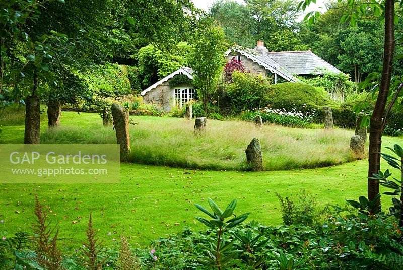 Cercle de pierres - Pinsla Garden, Cardinham, Cornwall