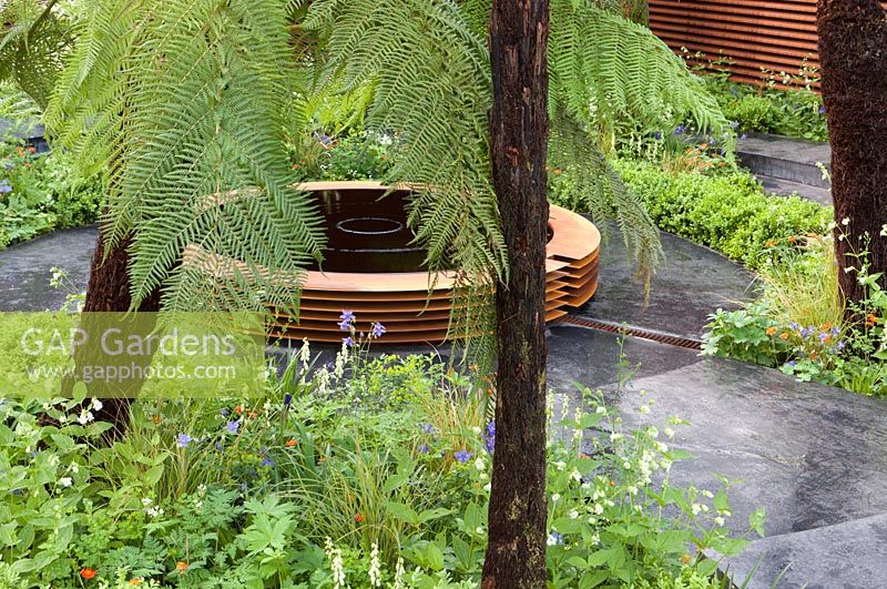 Le concepteur de jardin de Vision Mondiale Flemons Warland Design, RHS Chelsea Flower Show 2012