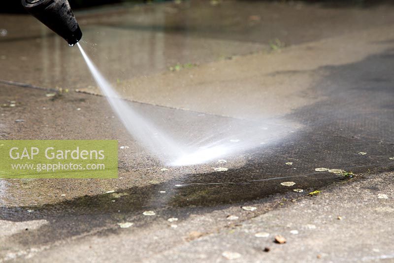 Entretien du jardin - Terrasse de lavage sous pression