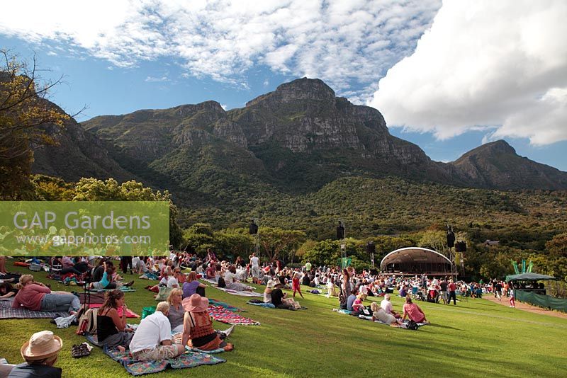 Concert d'été, jardin botanique de Kirstenbosch, Cape Town, Afrique du Sud