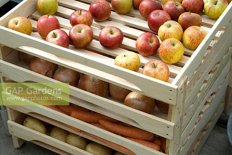 Unité de stockage de pommes et légumes