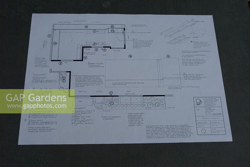Conceptions et plan au sol pour un petit jardin de ville