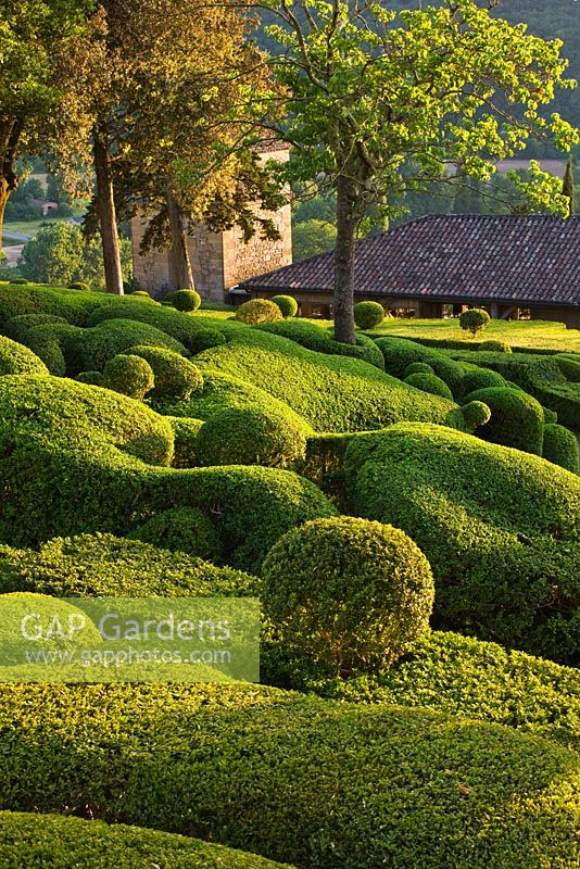 Les jardins en surplomb de Marqueyssac, Périgord, France