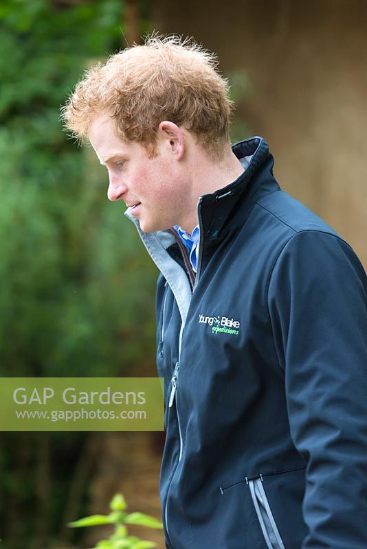 Sentebale - Hope in Vulnerability, Prince Harry dans le jardin.