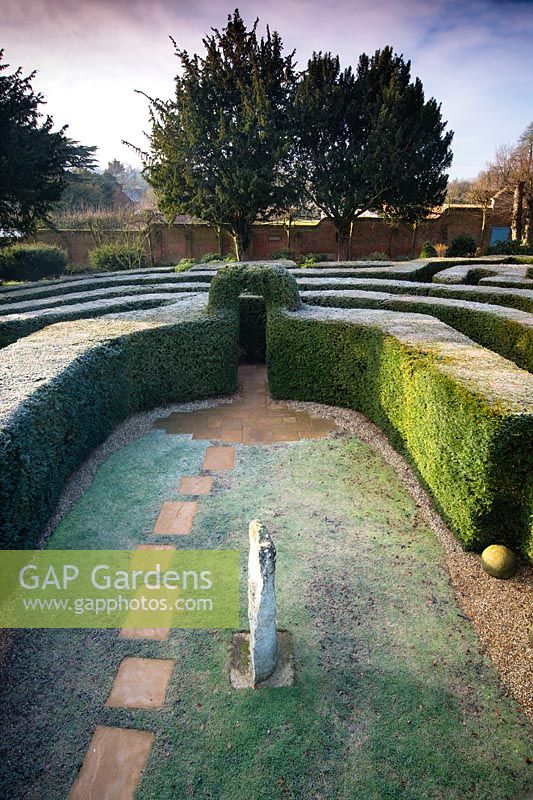 Le labyrinthe de haies, Bridge End Garden, Saffron Walden, Essex
