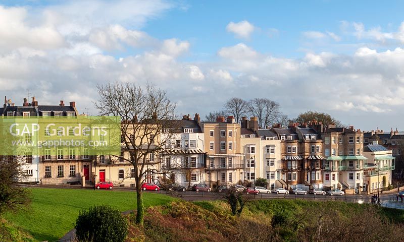 Syon Hill, Clifton, Bristol. Terrasse géorgienne avec balcons