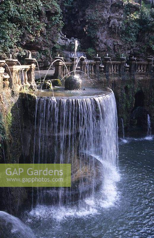 Villa D Este Italie fontaines élaborées et cascades d'eau