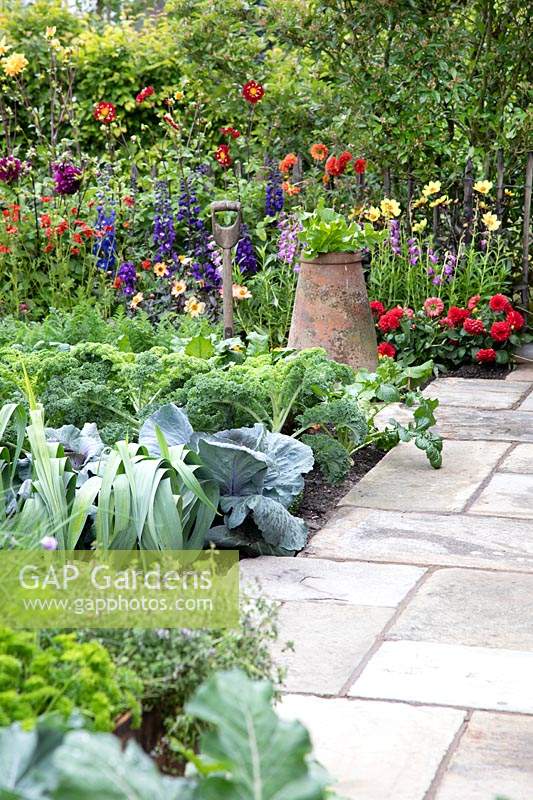 Légumes du patrimoine et héritage et plantes de jardin dans 'The Watchmakers' Garden 'au BBC Gardeners World Live 2019