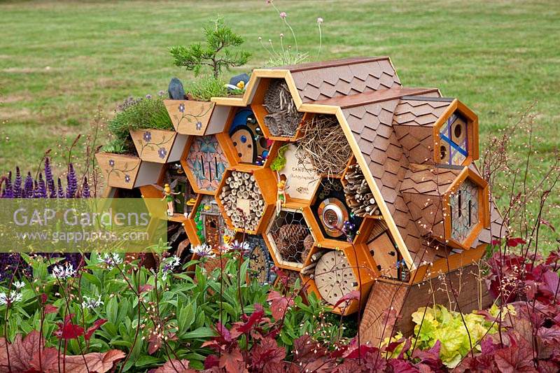 The Fairy Bug Hotel in 'Bee Inspired' - Beautiful Flowerbeds at BBC Gardener's World Live 2018.