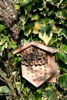 Abri pour coccinelles, chrysopes et abeilles. Tous les insectes de jardin bénéfiques, la maison est en bois approuvé FSC.