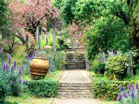 Jardin méditerranéen avec marches - La Mortola Giardini Hanbury