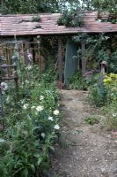 Chemin menant à la remise. 'A Lost Loved Garden' - Médaillée de bronze au RHS Hampton Court Flower Show 2010