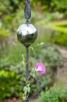 Ornement décoratif en métal comme support pour Ipomoea - Morning Glory, Garden Hackl, Mistelbach Autriche
