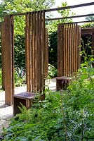 Aménagement vertical en bois, Le Jardin des Pécheresses, Le Jardin du Pécheur, Festival des Jardins International 2014, Chaumont sur Loire