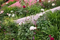 Le jardin de la route de la soie, Chengdu, jardin de la Chine au RHS Chelsea Flower Show 2017. Sponsor: Creativersal. Concepteurs: Laurie Chetwood et Patrick Collins