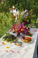 Jardin privé Sussex manger un repas à l'extérieur en été