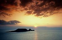 La péninsule de Worm s Head Gower au sud-ouest du pays de Galles au coucher du soleilJG REQUEST REMOVE 15.05.19