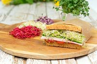Sandwich aux plants de radis