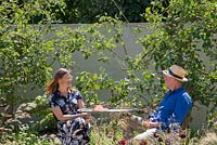 Ula Maria interviewée par Joe Swift - The Style and Design Garden, RHS Hampton Court Palace Flower Show 2018