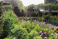 Le jardin elliptique à Holker Hall, Grange over Sands, Cumbria, Royaume-Uni.