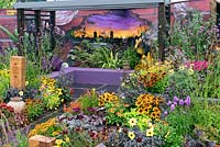 'The Buzz of Manchester 'garden, RHS Tatton Park Flower Show, 2018.