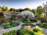 Terrasses à Parcevall Hall Gardens, Yorkshire, UK.