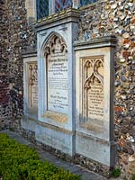La tombe de Humphry Repton - 21 avril 1752 au 24 mars 1818 à l'église de St Michael, Aylsham, Norfolk