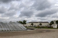 Hanovre Allemagne Jardins royaux de Herrenhausen. Fontaines d'eau dans les jardins baroques du Grosser garten.