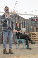 Max McMurdo et la designer Karen Tatlow au RHS Malvern Spring Festival 2023