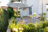 Terrasse avec meubles de Gloster 